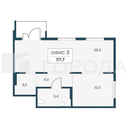 
  Продается офис 57.7 м², в ЖК Квартал Сосновый бор, дом 1. Фото 6.