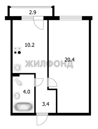 
  Продается 1-комн. квартира 38 м². Фото 16.