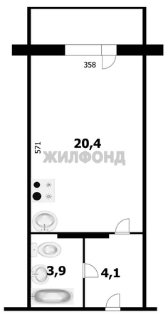 
  Продается студия 29 м². Фото 15.