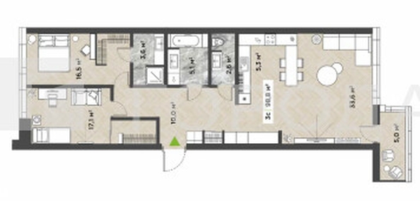 
  Продается 3-комн. квартира 100.9 м², в ЖК Берлин. Фото 21.