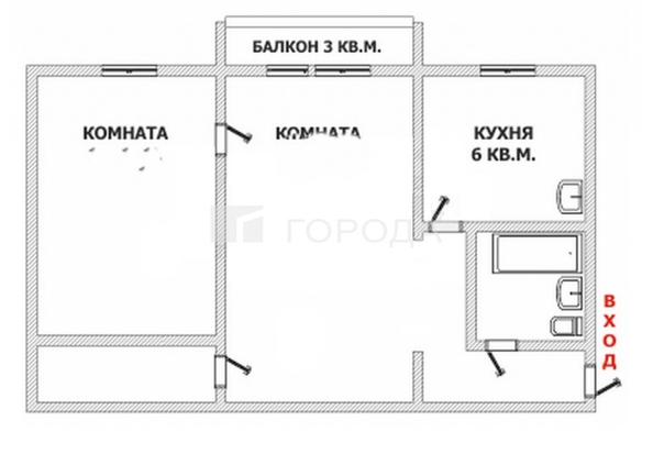 
  Продается 2-комн. квартира 43 м². Фото 2.