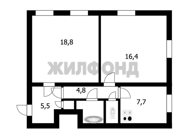 
  Продается 2-комн. квартира 58.7 м². Фото 27.