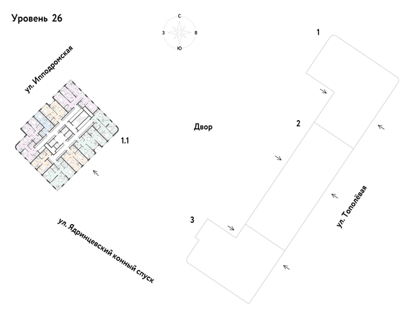 
  Продается 1-комн. квартира 47.16 м², в ЖК Страна.Тополевая, к 1. Фото 2.