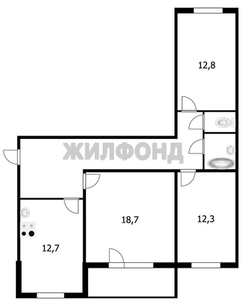 
  Продается 3-комн. квартира 77.3 м². Фото 18.