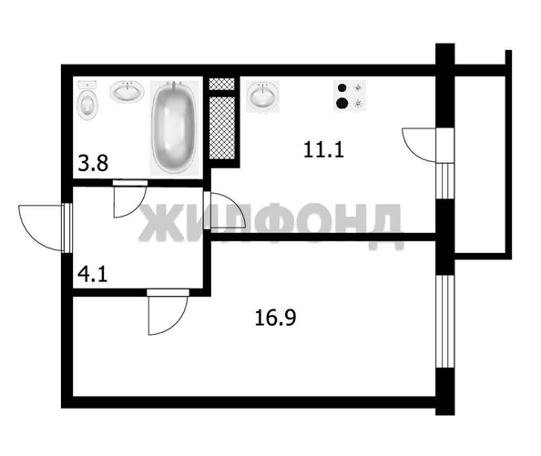 
  Продается 1-комн. квартира 35.7 м², в ЖК Новые Матрешки, дом 1 б/с 4. Фото 13.