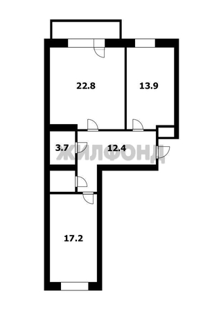 
  Продается 2-комн. квартира 72.4 м², в ЖК Бавария, дом 22. Фото 22.
