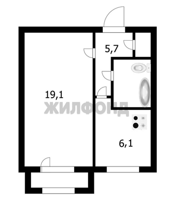 
  Продается 1-комн. квартира 32.5 м². Фото 2.