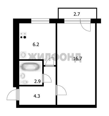 
  Продается 1-комн. квартира 30.1 м². Фото 22.