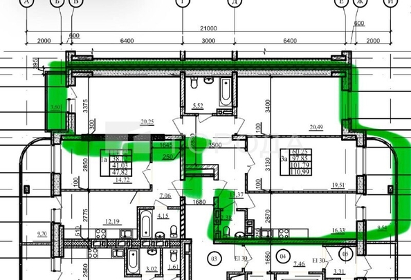 
  Продается 3-комн. квартира 101.79 м², в ЖК Ельцовский, 1-2 б/с. Фото 21.