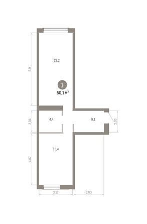 
  Продается 1-комн. квартира 50.13 м², в ЖК Европейский берег, дом 46. Фото 1.