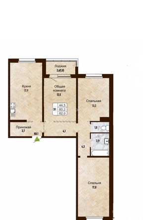 
  Продается 3-комн. квартира 80.6 м², в ЖК Новый горизонт, дом 4. Фото 19.