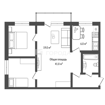 
  Продается 2-комн. квартира 41.8 м². Фото 29.