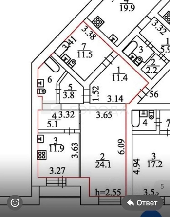 
  Продается 3-комн. квартира 73.5 м². Фото 28.