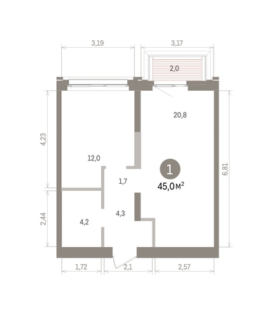 
  Продается 1-комн. квартира 44.98 м², в ЖК Европейский берег, дом 32. Фото 1.