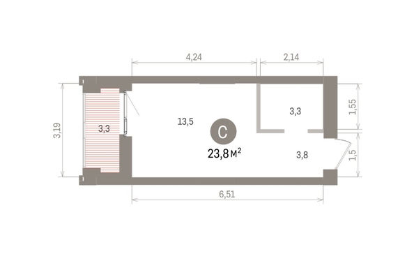 
  Продается студия 23.8 м², в ЖК Европейский берег, дом 32. Фото 1.