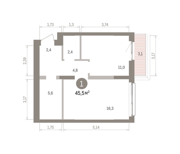 
  Продается 1-комн. квартира 45.53 м², в ЖК Европейский берег, дом 32. Фото 1.