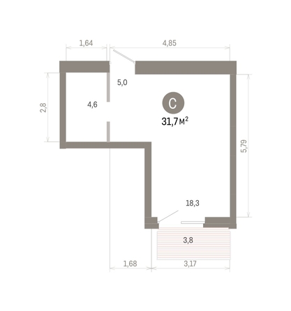 
  Продается студия 31.71 м², в ЖК Город на озере. Фото 1.