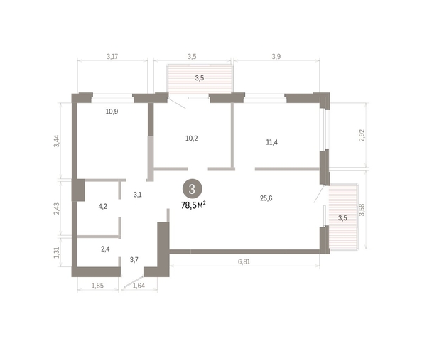 
  Продается 3-комн. квартира 78.45 м², в ЖК Город на озере. Фото 1.
