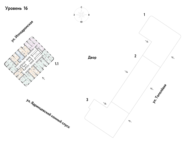 
  Продается 2-комн. квартира 69.87 м², в ЖК Страна.Тополевая, к 1. Фото 1.