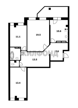 
  Продается 3-комн. квартира 80.1 м². Фото 22.