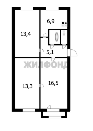 
  Продается 3-комн. квартира 58.8 м². Фото 13.