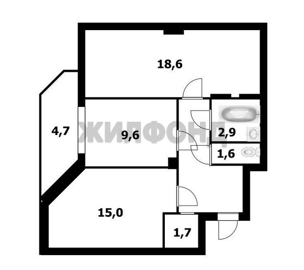 
  Продается 3-комн. квартира 57.4 м². Фото 26.