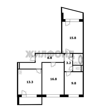 
  Продается 3-комн. квартира 72.8 м². Фото 17.