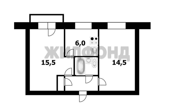 
  Продается 2-комн. квартира 44 м². Фото 14.
