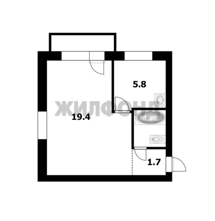 
  Продается 1-комн. квартира 30.3 м². Фото 12.