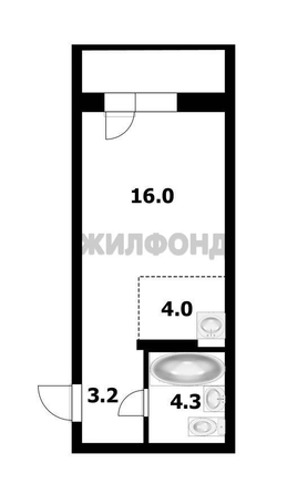
  Продается студия 27.7 м². Фото 2.