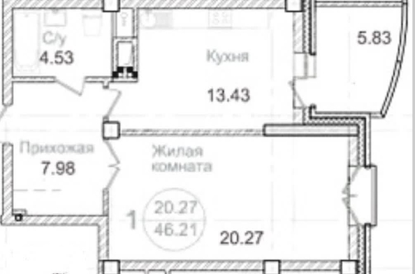 
  Продается 1-комн. квартира 52 м². Фото 4.
