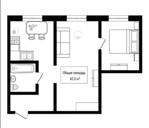 
  Продается 2-комн. квартира 45 м². Фото 17.