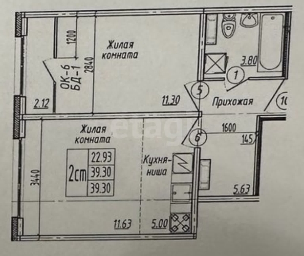 
  Продается 1-комн. квартира 39.3 м². Фото 7.