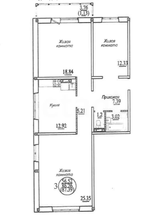
  Продается 3-комн. квартира 87 м². Фото 5.