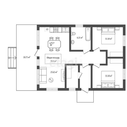 
  Продается дом 92.3 м². Фото 4.