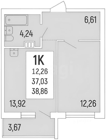 
  Сдается 1-комн. квартира 37 м². Фото 8.