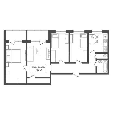
  Продается 4-комн. квартира 69 м². Фото 8.