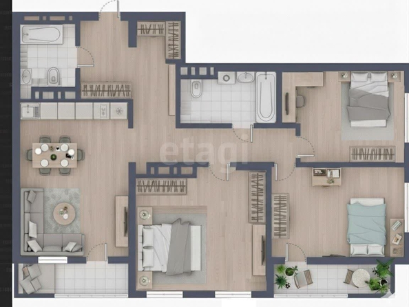 
  Продается 3-комн. квартира 93.3 м². Фото 2.