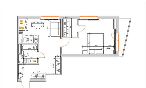 
  Продается 2-комн. квартира 43.12 м². Фото 6.
