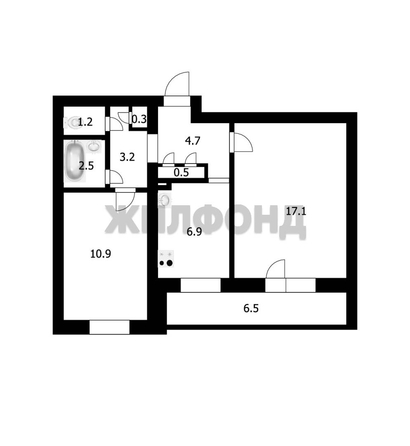 
  Продается 2-комн. квартира 47.3 м². Фото 8.
