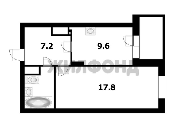 
  Продается 1-комн. квартира 39.2 м². Фото 30.