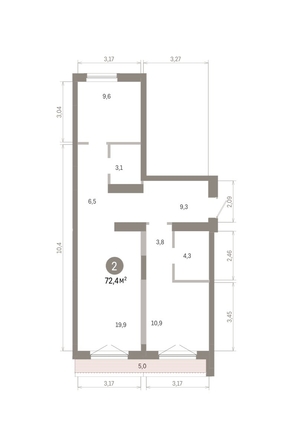 
  Продается 2-комн. квартира 72.35 м², в ЖК Европейский берег, дом 46. Фото 1.