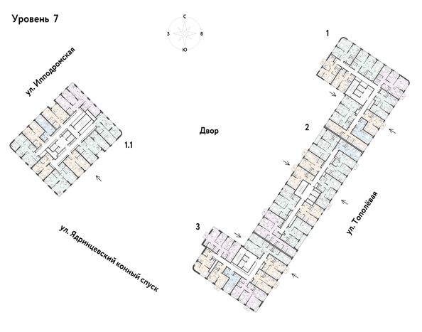 
  Продается 1-комн. квартира 43.19 м², в ЖК Страна.Тополевая, к 2. Фото 1.