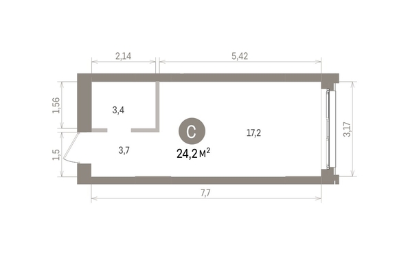 
  Продается студия 24.22 м², в ЖК Европейский берег, дом 32. Фото 1.