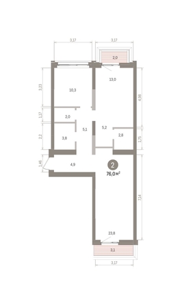 
  Продается 2-комн. квартира 75.98 м², в ЖК Европейский берег, дом 32. Фото 1.