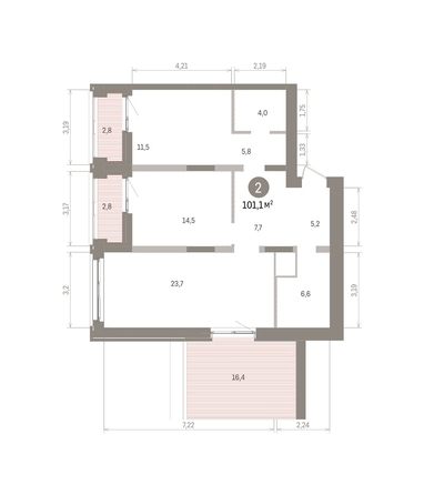 
  Продается 2-комн. квартира 101.09 м², в ЖК Европейский берег, дом 32. Фото 1.