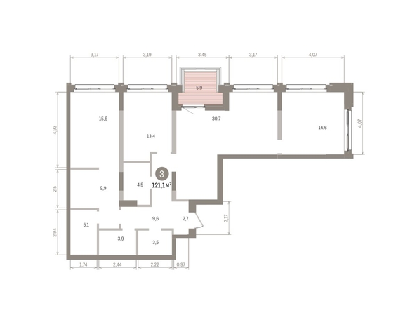 
  Продается 3-комн. квартира 121.11 м², в ЖК Европейский берег, дом 32. Фото 1.