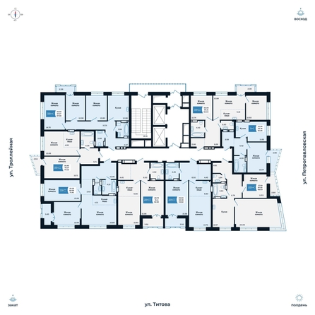 
  Продается 3-комн. квартира 54.6 м², в ЖК Салют, дом 1. Фото 1.