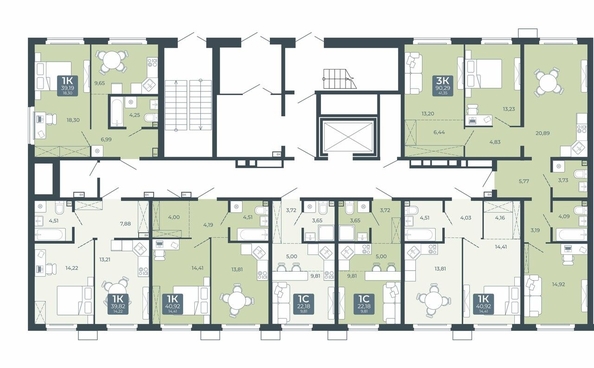 
  Продается 3-комн. квартира 90.29 м², в ЖК Дом в Мичуринском, блок 2. Фото 1.
