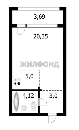 
  Продается студия 32.4 м². Фото 11.